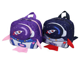 Foto van Baby peuter benodigdheden kids backpack with safety leash lovely 3d cartoon rocket lightweight schoo