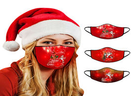 Foto van Beveiliging en bescherming led christmas mask light up protective mouth washable face reusable breat