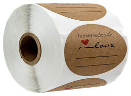 Foto van Kantoor school benodigdheden 500pcs kraft paper homemade with love stickers scrapbooking for envelop