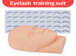 Foto van Schoonheid gezondheid practice false eyelashes silicone mannequin model head training set eyelash ex