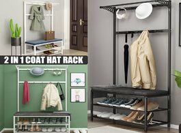 Foto van Meubels multi function coat rack bedroom hanging clothes floor standing shoe storage hat bag hanger 