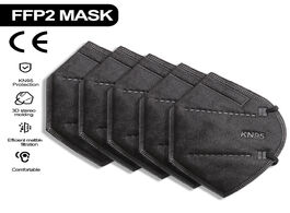 Foto van Beveiliging en bescherming ce black kn95 protective masksmasks ffp2 reutilizable mondkapjes facial m