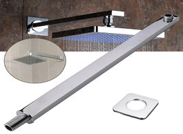 Foto van Woning en bouw wall mounted chrome shower arm 60cm 24inch silver square extension arms bathroom acce