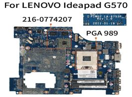 Foto van Computer kocoqin pigw2 la 6753p laptop motherboard for lenovo ideapad g570 mainboard hm65 216 077420