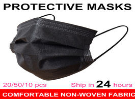 Foto van Beveiliging en bescherming face mask disposable nonwove 3layer ply filter safe breathable protective