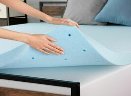 Foto van Meubels premium 3 inch gel memory foam mattress high density breathable topper cooling ventilation k