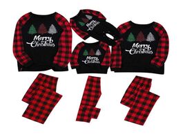 Foto van Baby peuter benodigdheden family matching outfit christmas set top and pants pajamas nightwear cloth