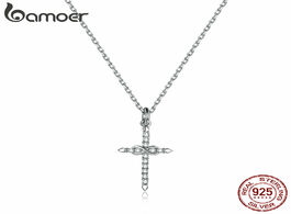 Foto van Sieraden bamoer 925 sterling silver luxury infinite cross of love chain necklace for women jewelry 2