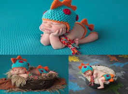 Foto van Baby peuter benodigdheden boy dinosaur outfit newborn photography props knit infant accessories hand