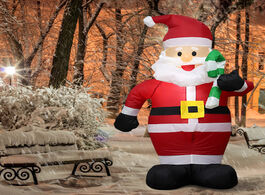 Foto van Huis inrichting 120cm giant santa claus with crutch inflatable toys christmas props decor colorful s