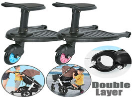 Foto van Baby peuter benodigdheden buggy stroller step board stand child wheeled pushchair connector with sea