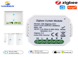 Foto van Elektrisch installatiemateriaal tuya smart home zigbee curtain switch module for roller shutter blin