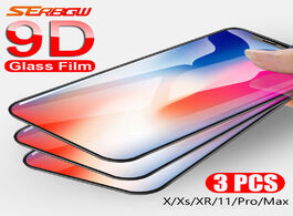 Foto van Telefoon accessoires 3pcs 9d full cover protective glass for iphone 11 pro max 11pro screen protecto