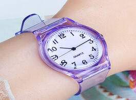 Foto van Horloge 2020 new fashion female male wristwatches lovers men women watches transparent candy color p