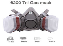 Foto van Beveiliging en bescherming the new 6200 type industrial half face painting spraying respirator gas m