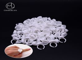 Foto van Schoonheid gezondheid faspech 100pcs set eyelash extension glue rings disposable adhesive pallet hol