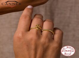 Foto van Sieraden canner 925 sterling silver rings for women cute snake round opening ring wedding fine jewel
