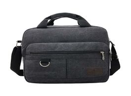 Foto van Tassen new fashion men s casual shoulder messenger bag male canvas travel bags solid color crossbody