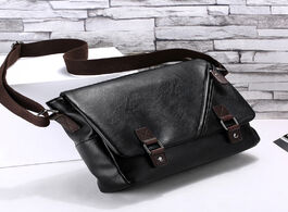 Foto van Tassen fashion pu leather men bag messenger bags laptop ipad business shoulder casual crossbody for 
