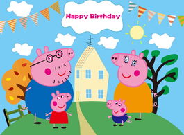 Foto van Speelgoed 125x80cm peppa pig photography background cloth children s birthday party theme layout wal