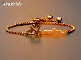Foto van Sieraden atoztide fashion personalized custom name bracelet for women stainless steel letter bracele