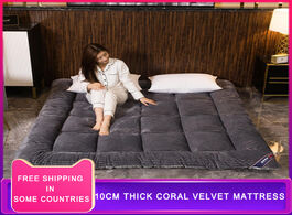 Foto van Meubels 10cm comfortable soft foldable tatami mattress winter single double thick warm milk velvet t
