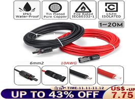 Foto van Elektronica 6mm 10awg kinco 1 pair solar panel extension cable copper wire black and red with for co