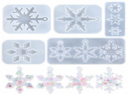 Foto van Sieraden snowflake epoxy resin mould casting tools silicone mold handmade jewelry making diy crafts 