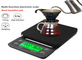 Foto van Huis inrichting 3kg 0.1g drip coffee scale with timer portable electronic digital kitchen high preci