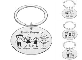 Foto van Sieraden personalized family gifts keychain custom mom dad daughter son pet key chain engraved stain