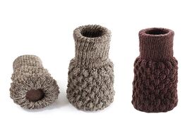 Foto van Meubels 48 pcs chair leg socks knit non slip furniture pads protector feet covers 24 khaki dark brow