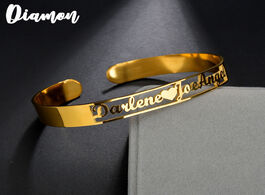 Foto van Sieraden diamon 2020 new personalized custom name bangle for women stainless steel open love jwelry 