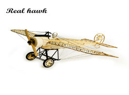Foto van Speelgoed laser cut balsa wood airplane model fokker e aircraft craft construction kit diy 3d wooden