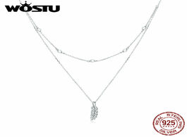 Foto van Sieraden wostu shiny wheat ears necklace 925 sterling silver shell pearl pendant women fine oxidized