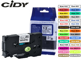 Foto van Computer cidy tz231 tz 231 tze laminated adhesive label tape p touch black on white compatible for b