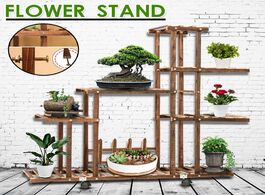 Foto van Meubels 5 tiers wooden flower rack plant stand multi shelves bonsai display shelf yard garden patio 