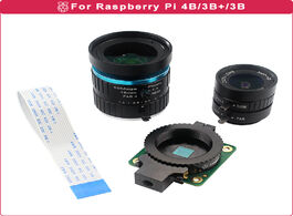 Foto van Computer raspberry pi 4 hq camera module night vision 12.3 megapixel sony imx477 sensor 6mm cs 16mm 