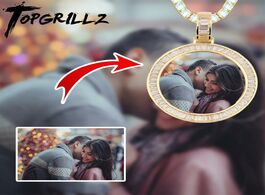 Foto van Sieraden topgrillz custom made photo medallions necklace pendant with 4mm tennis chain gold silver c