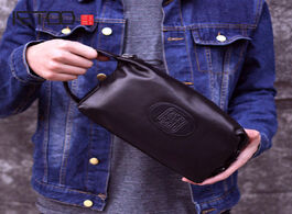 Foto van Tassen aetoo brand men hand bag handbag genuine leather soft cowhide large capacity clutch wallets p