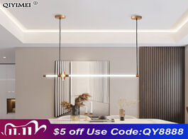 Foto van Lampen verlichting new gold black modern led pendant lights 360 degree shine for dining living room 
