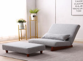 Foto van Meubels floor folding single sofa chair with ottoman japanese style lounge recliner occasional accen
