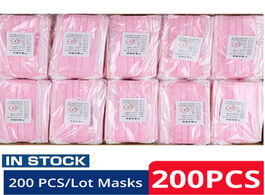 Foto van Beveiliging en bescherming 200pcs disposable face mask earloop adult filter mouth masks non woven bl