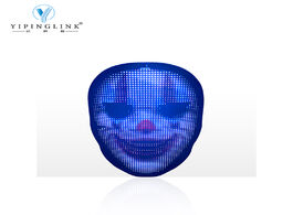 Foto van Lampen verlichting halloween party full color face led mask chargeable diy bluetooth programmable di