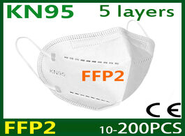 Foto van Beveiliging en bescherming 10 200 ffp2 face mask kn95 facial masks filter maske mouth ffp2mask anti 