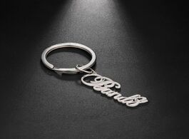 Foto van Sieraden sipuris personalized custom name letter keyring unique stainless steel key chain for women 