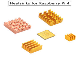 Foto van Computer raspberry pi 4 heat sink copper aluminum alloy cooling pad metal radiator passive heatsinks