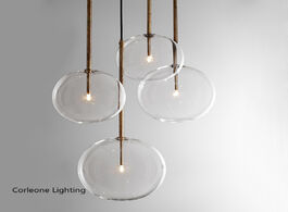 Foto van Lampen verlichting nordic pendant lights globe clear glass ball lamp dining room bedroom hanging liv