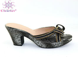 Foto van Schoenen black color newest nigerian shoes without matching bags pu leather comfortable pumps wholes