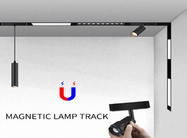 Foto van Lampen verlichting creative magnetic lamp holder 34mm width aluminum 0.5m 1m ceiling recessed suspen