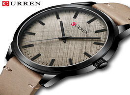 Foto van Horloge curren man watches 2020 fashion business quartz wristwatch with leather classic casual male 